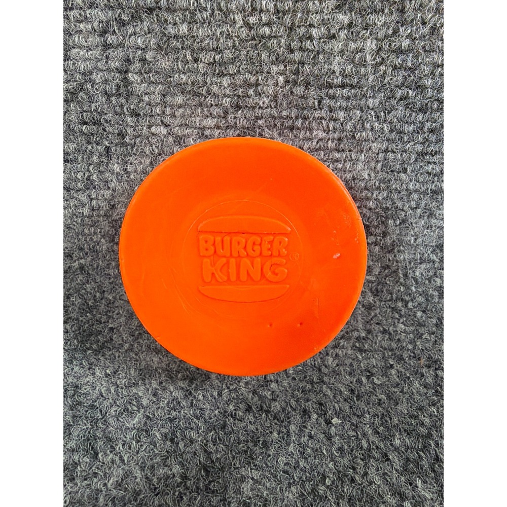 Vintage Burger King Orange Hockey Puck Rubber Street Hockey Collectible Kids